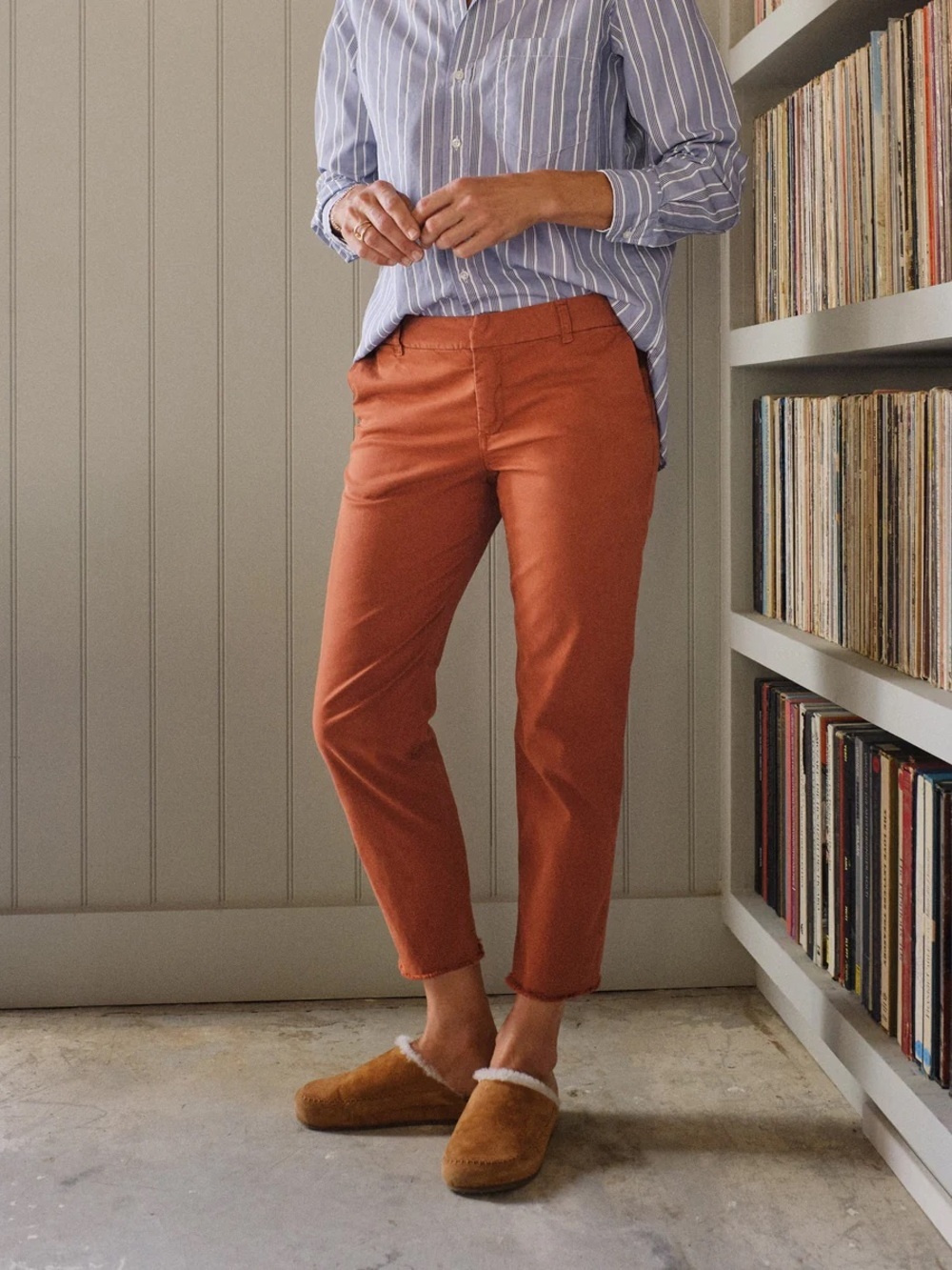 Frank & Eileen WICKLOW Pant in Rust, Italian Chino